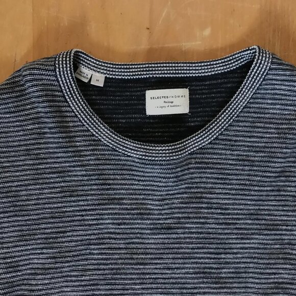 Selected Homme - Wool Men's Casual Classic Knit Shirt - Size M - Picture 2 of 4